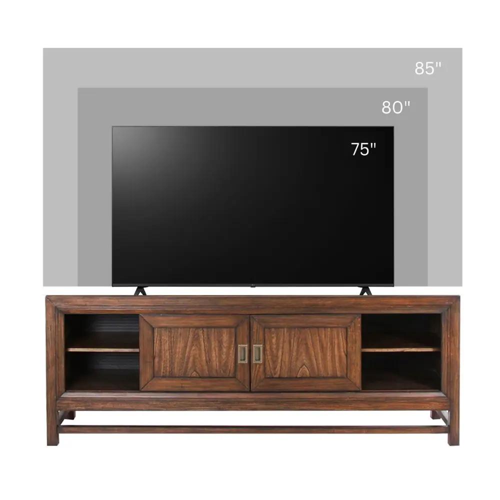 TV Stand Console, For TVs Up To 85", 2 Tone - Brown by Unique Piece Furniture