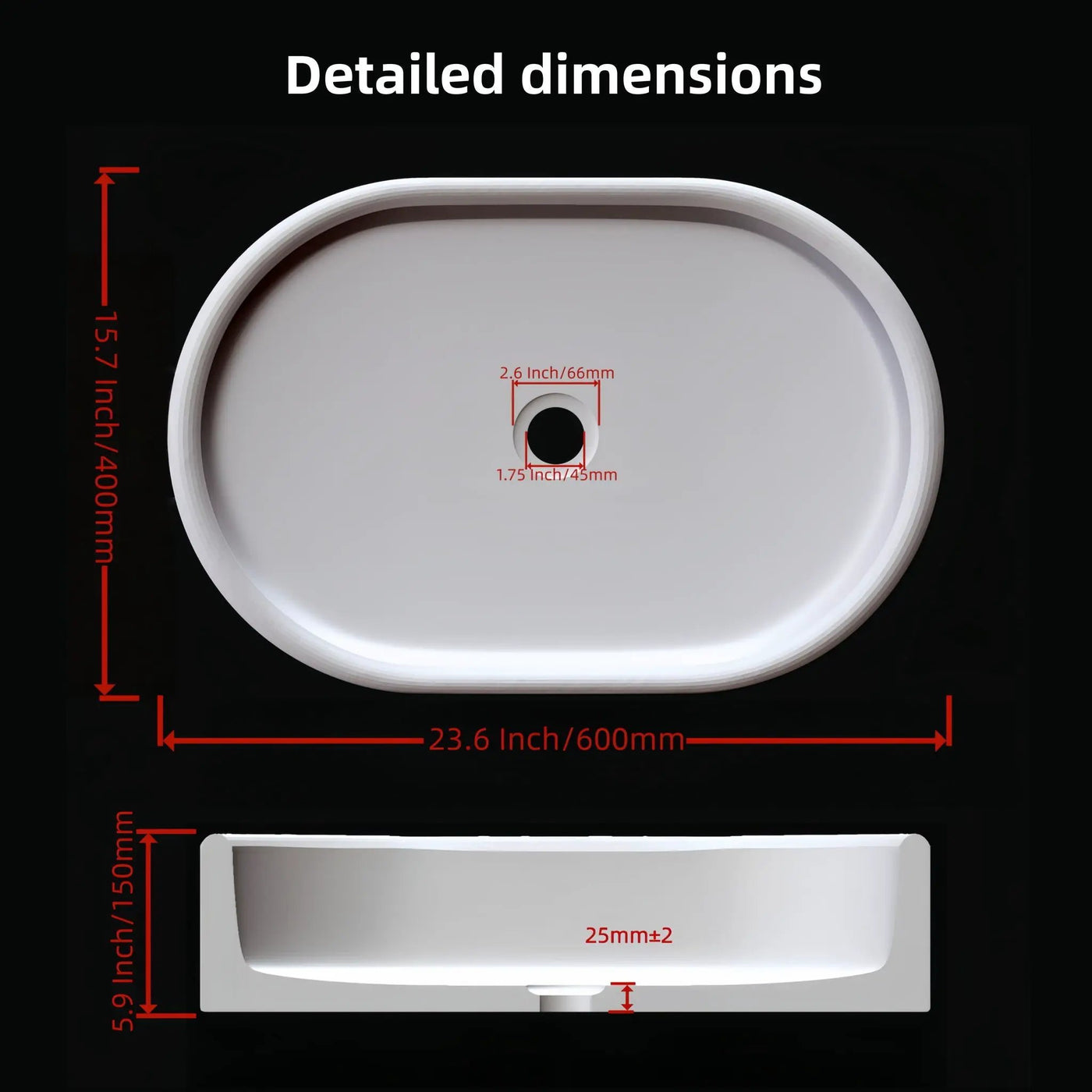 Bathroom Vessel Sink, Semi Polished Surface by HouseOfZazla