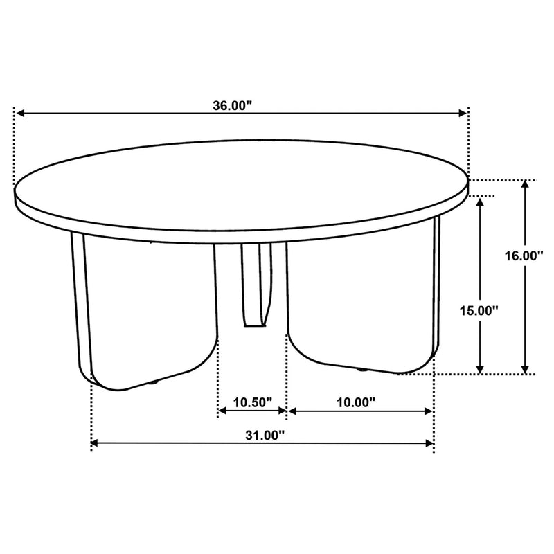 Dale Round Solid Mango Wood Coffee Table Brown by Unique Piece Furniture