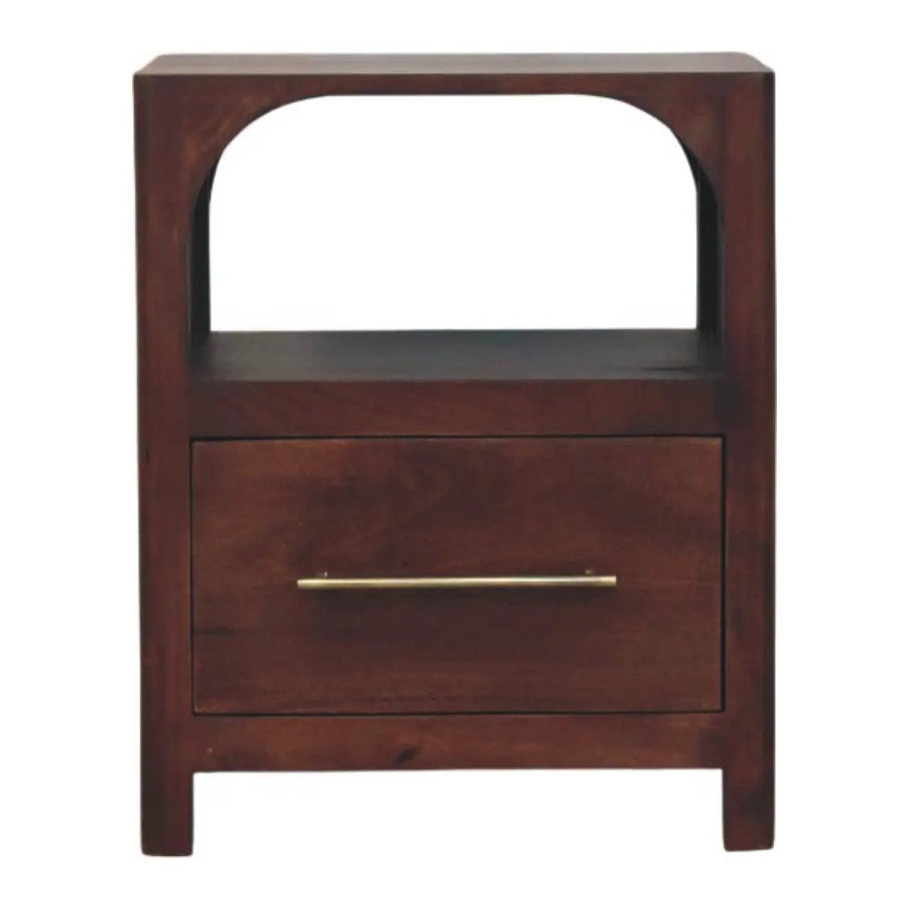 Solid Wood Arched Edge 1 Drawer Bedside by HouseOfZazla
