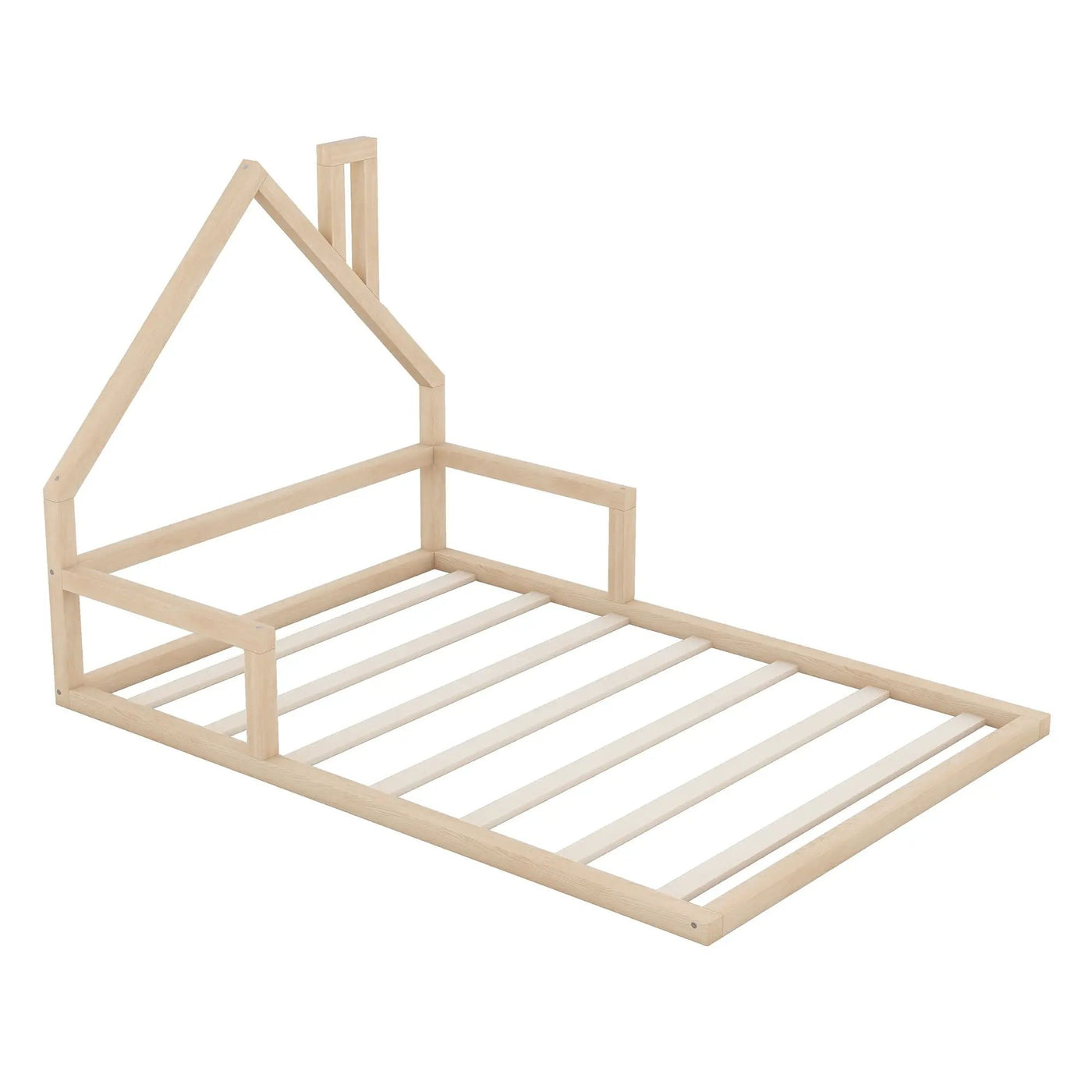Elegant Floor Bed With House Shaped Headboard by HouseOfZazla