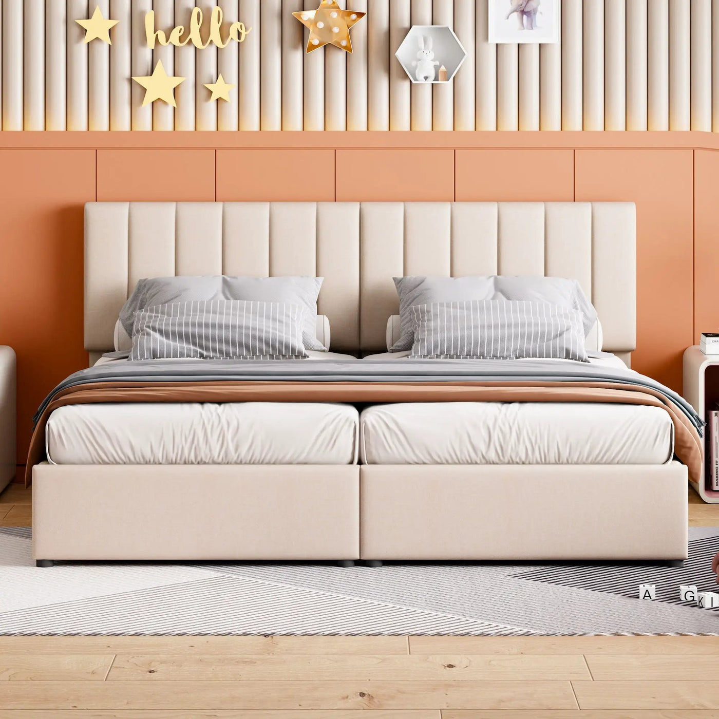 Upholstered Platform Bed With A Hydraulic Storage System by HouseOfZazla