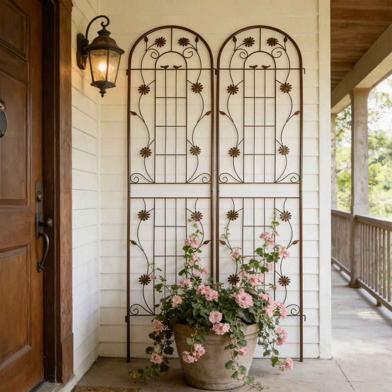 Metal Garden Trellis Rustproof Trellis For Climbing Plant Outdoor Flower Support by Unique Piece Furniture