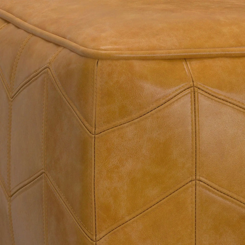 Morden - Square Pouf - Brown by HouseOfZazla