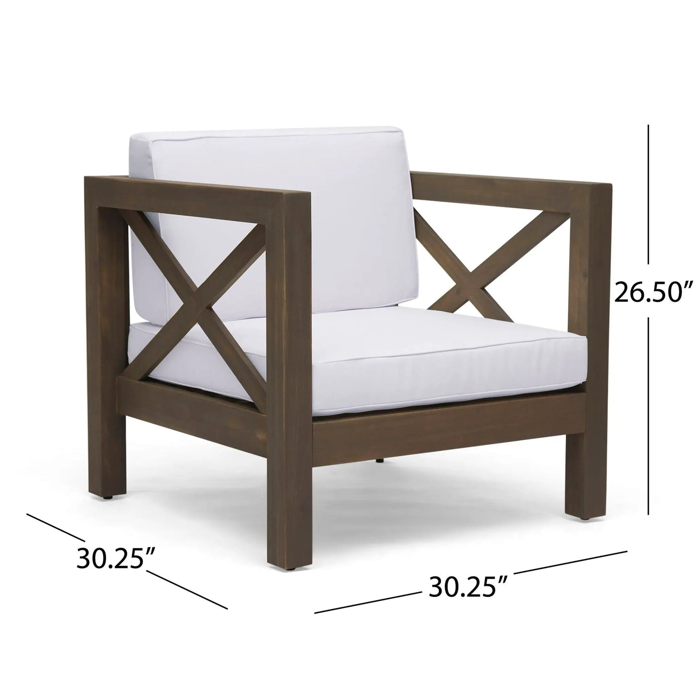 Brava Mid-Century Modern Club Chair with Water Resistant Cushions by HouseOfZazla