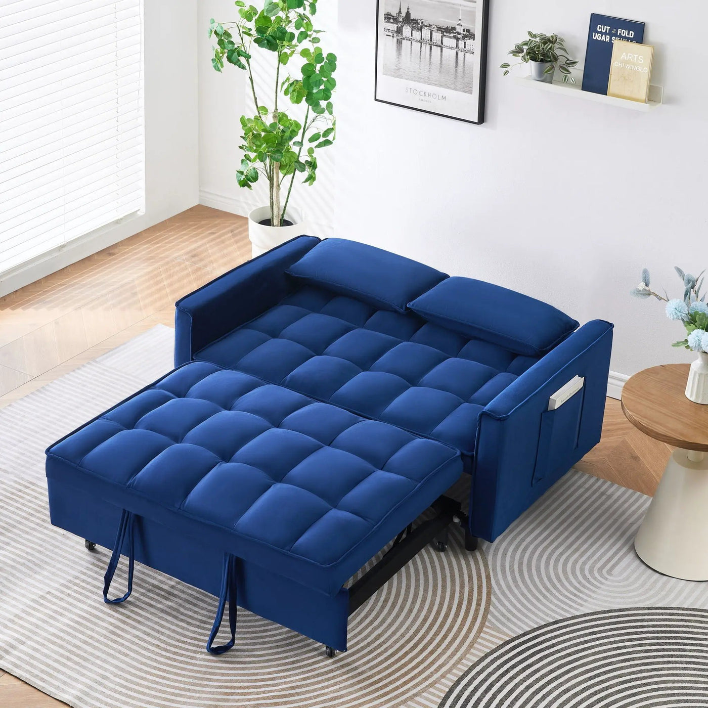 Sofa Bed With Pockets, 3 In 1 Convertible For Living Room by HouseOfZazla