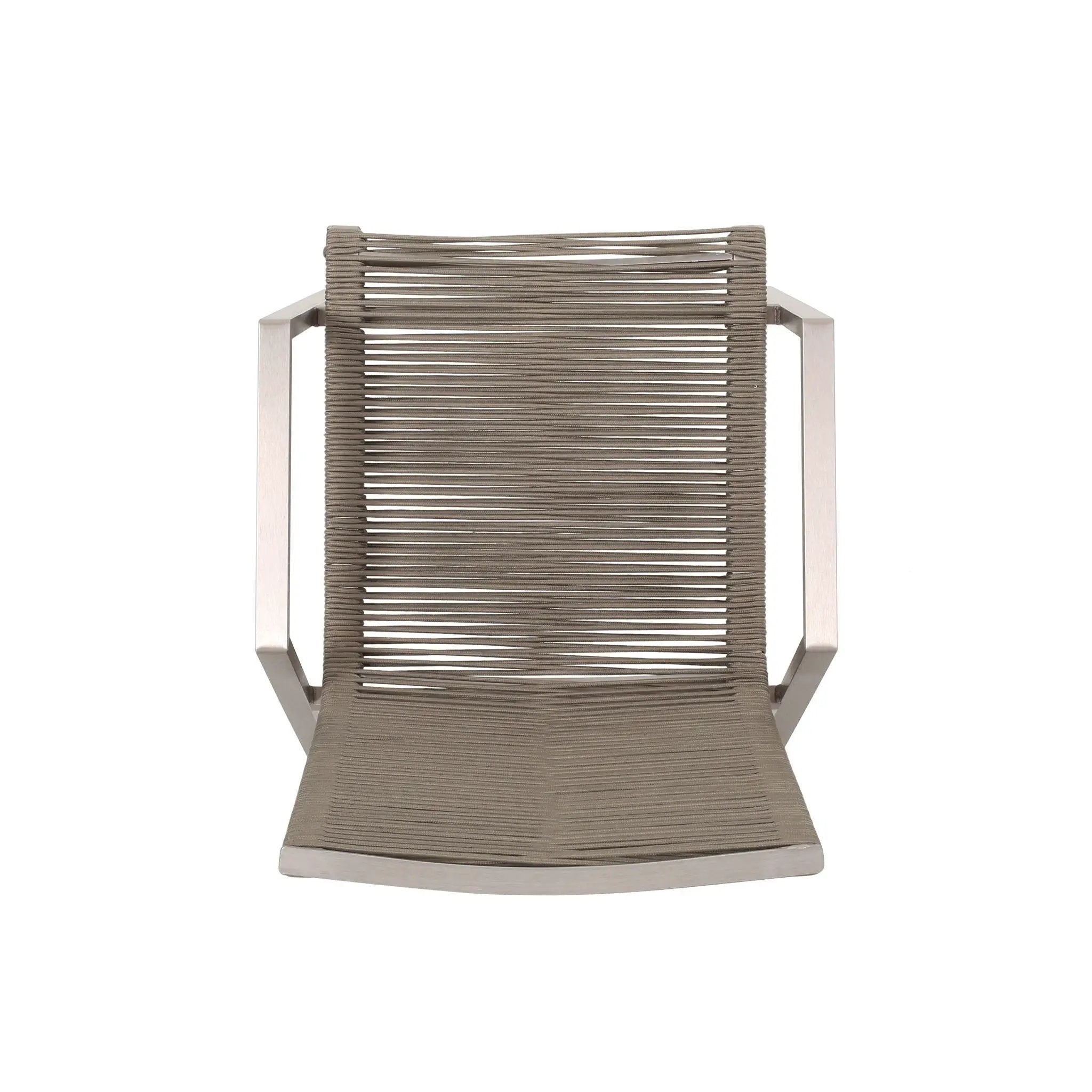 Outdoor Modern Aluminum Dining Chair Set With Rope Sea (Set of 2) by HouseOfZazla
