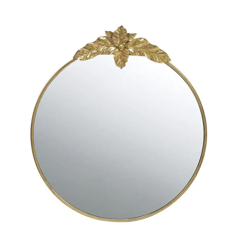 Large Round Wall Mirror With Metal Frame, Circle Accent Mirror For Living Room Bedroom Entryway - Gold by Unique Piece Furniture