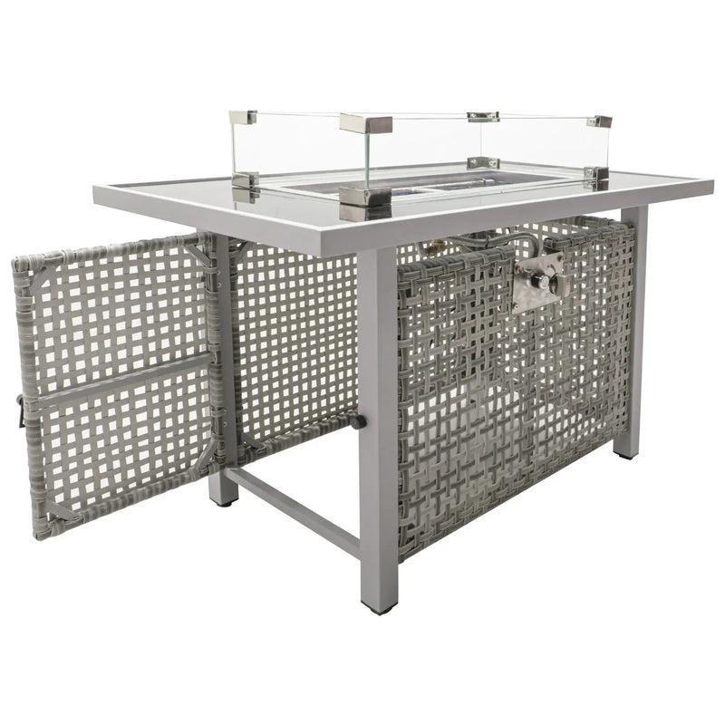 K&K 43' Propane Gas Fire Pit Table, Grey by HouseOfZazla