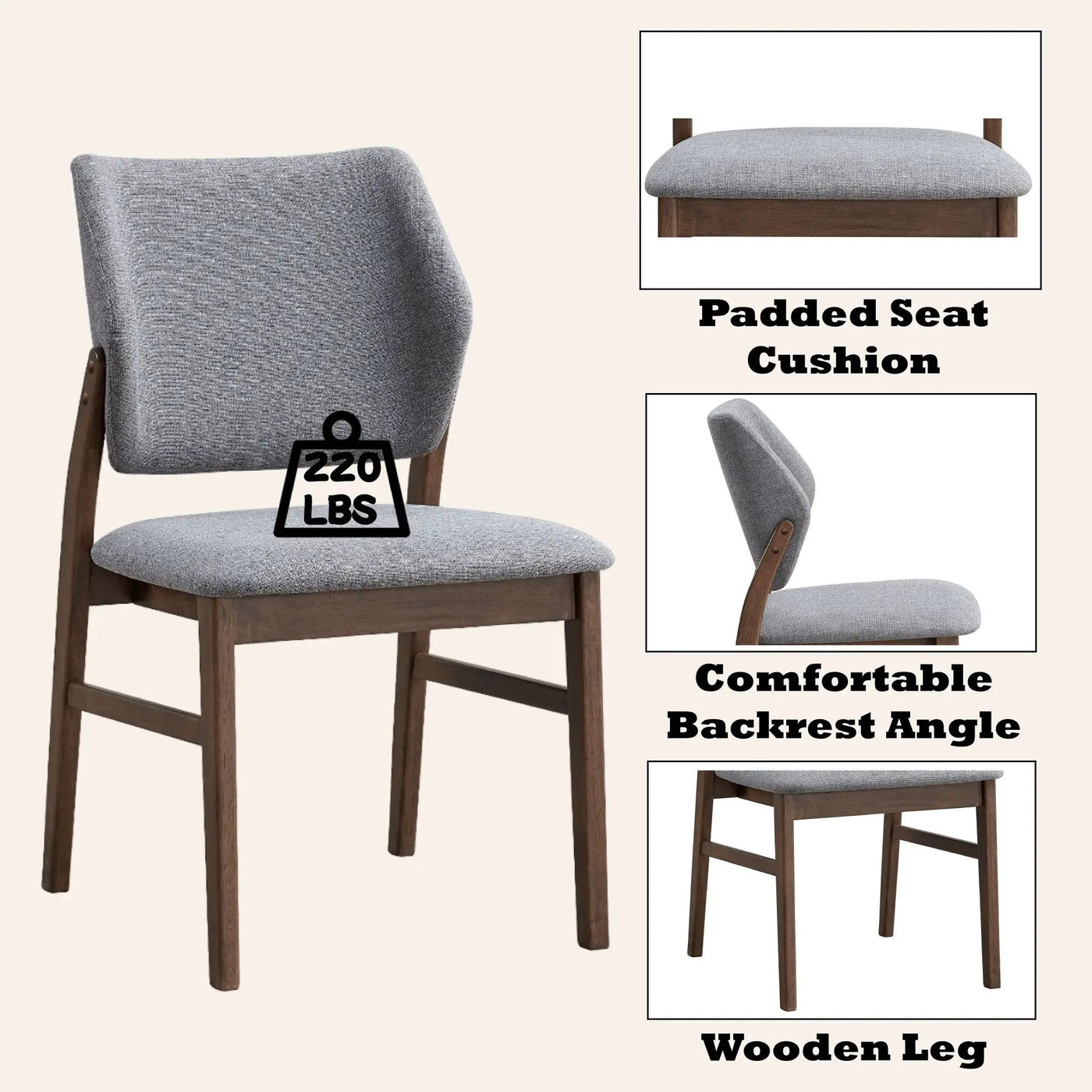 Sarha - Padded Seat Side Chair (Set of 2) by HouseOfZazla