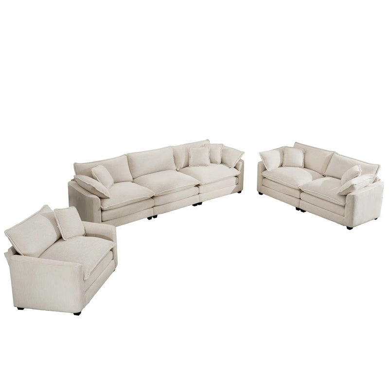 Elegant Oversized Sectional Sofa Set With Deep Seats And Flexible Layout by Unique Piece Furniture