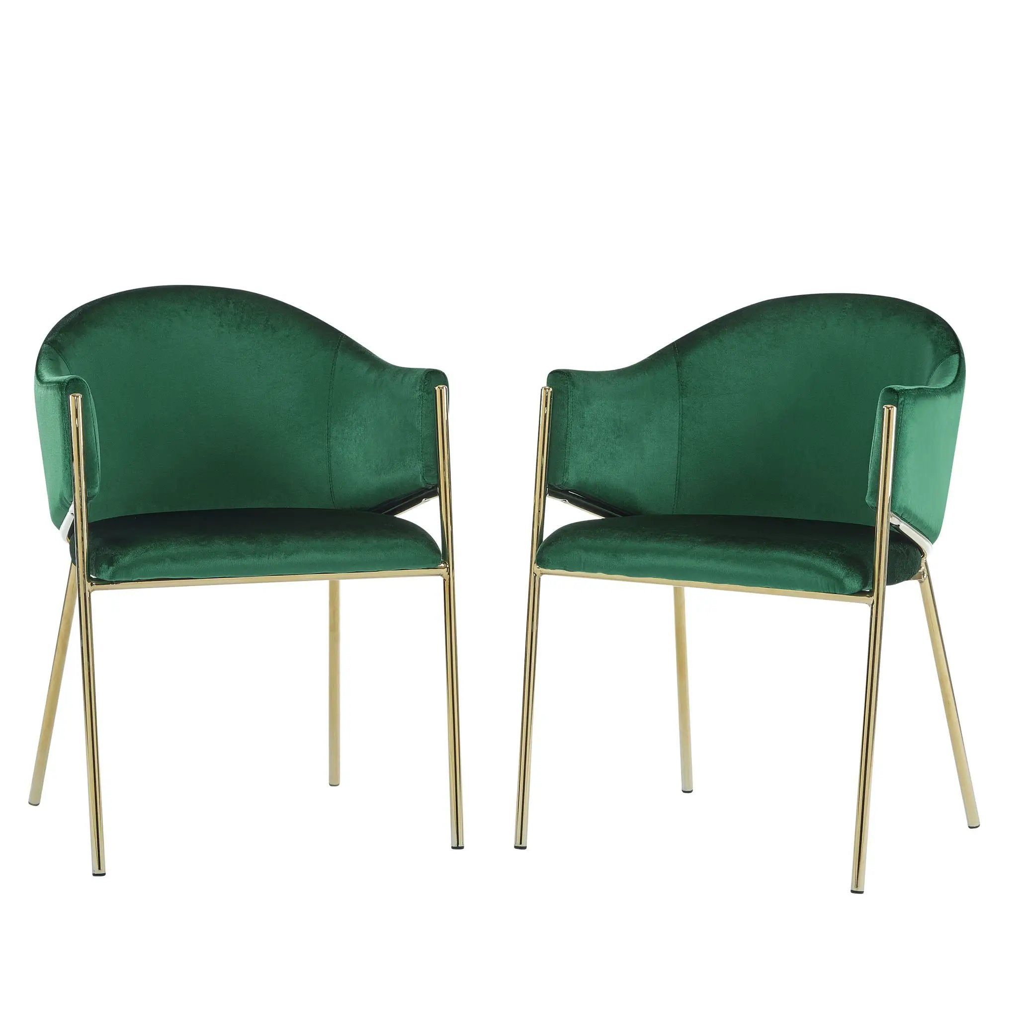 Modern Upholstered Dining Chair with Gold Metal Frame by HouseOfZazla