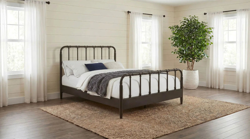 Rocco All Wood Water Pipe Open Frame Full Bed Dark Bronze by Unique Piece Furniture