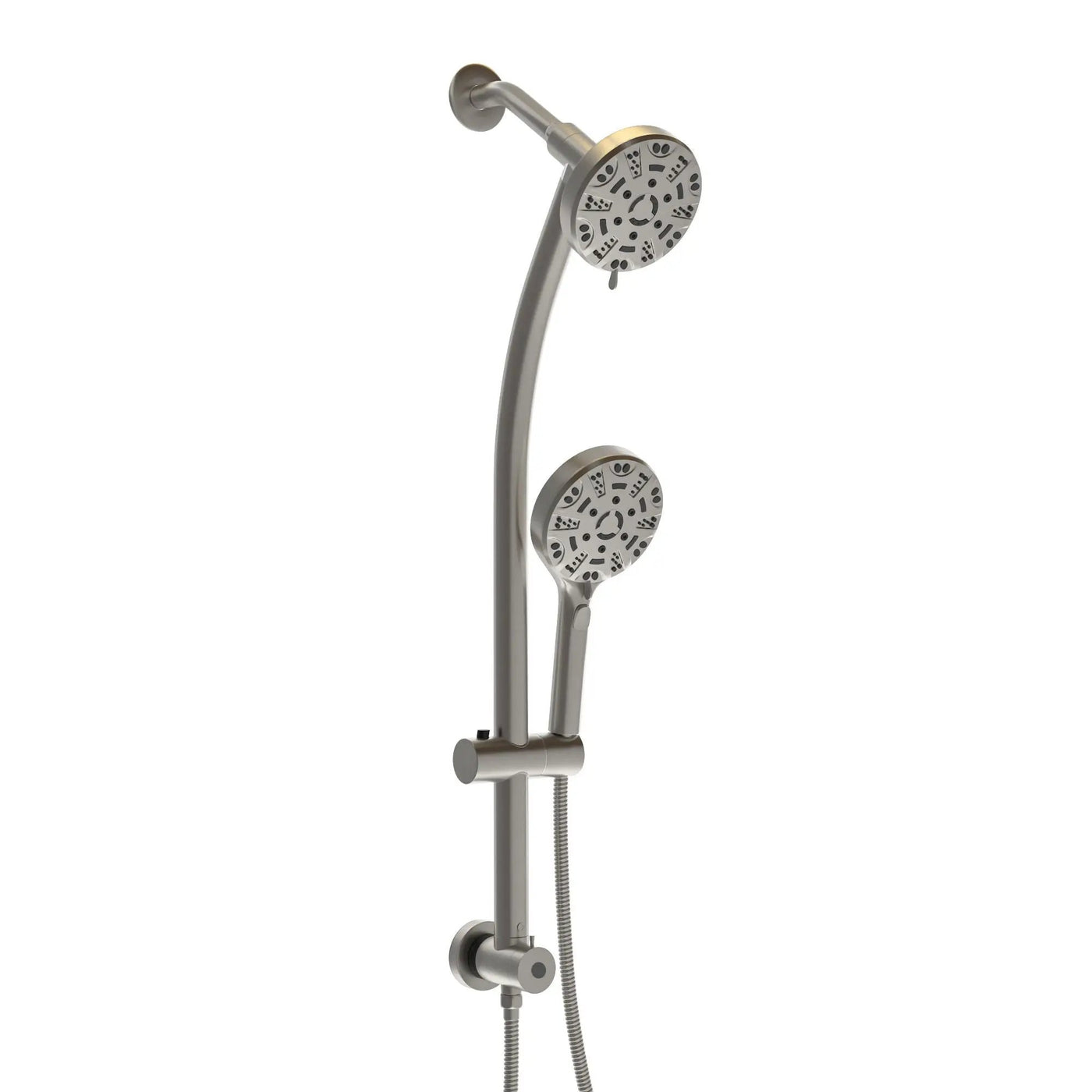 Multi Function Dual Shower Head System With 4.7" Rain Showerhead, 8 Function Hand Shower, Adjustable Slide Bar by HouseOfZazla