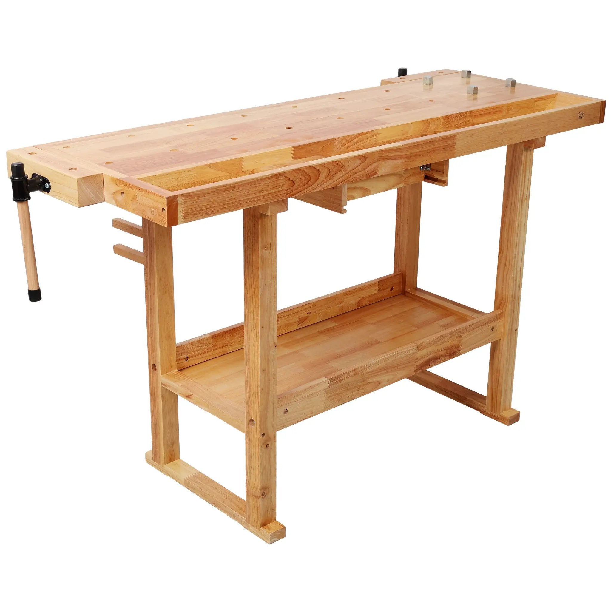 55" Wood Workbench – Heavy Duty with Storage by HouseOfZazla