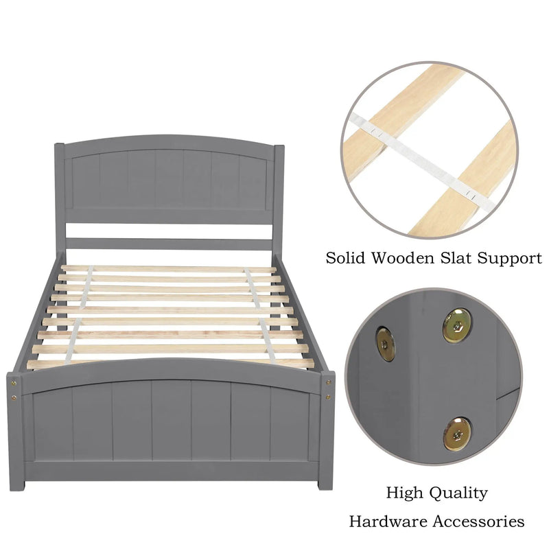 Platform Bed & Headboard, Footboard And Wood Slat Support by Unique Piece Furniture