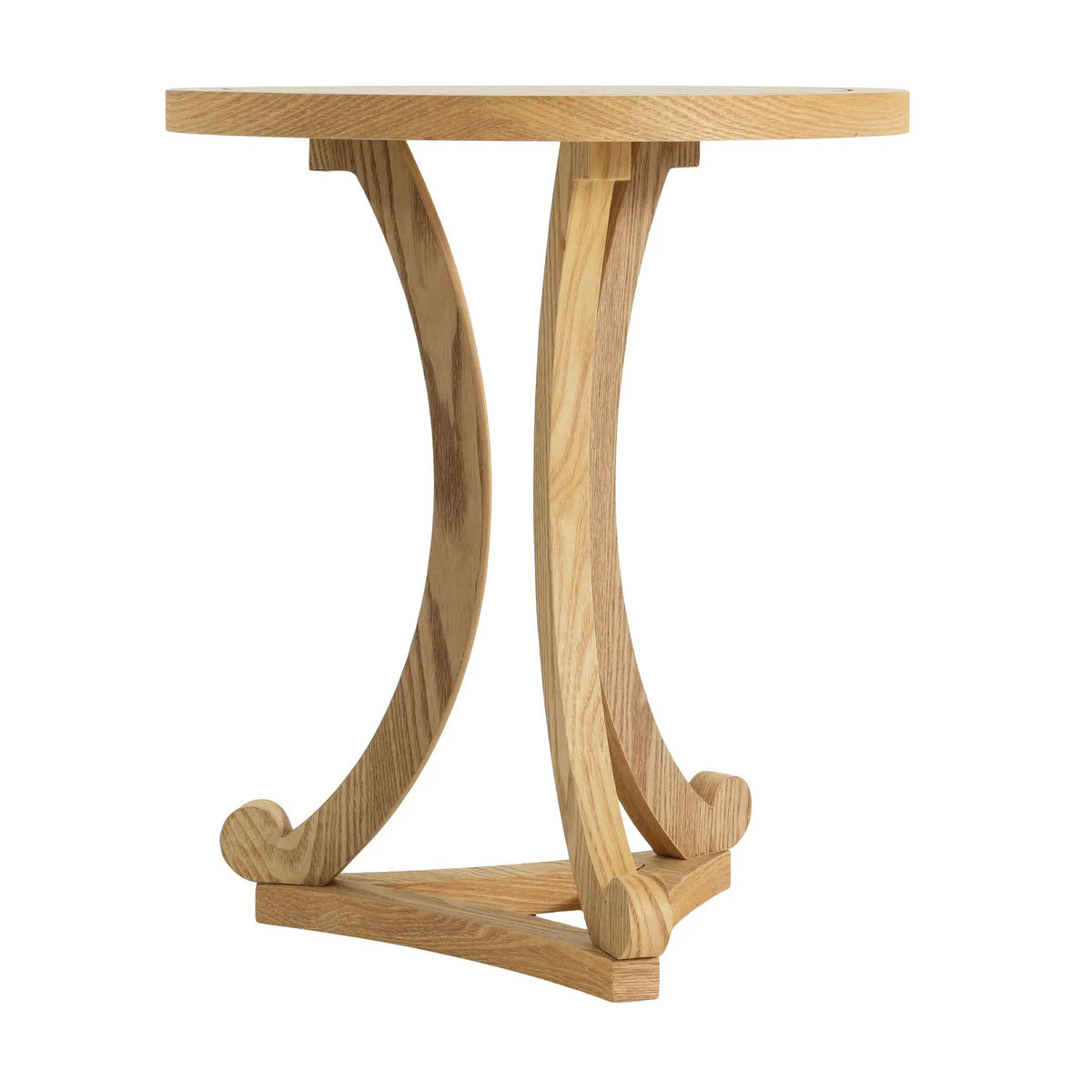 Natural Finish Round Wood Accent Table by HouseOfZazla