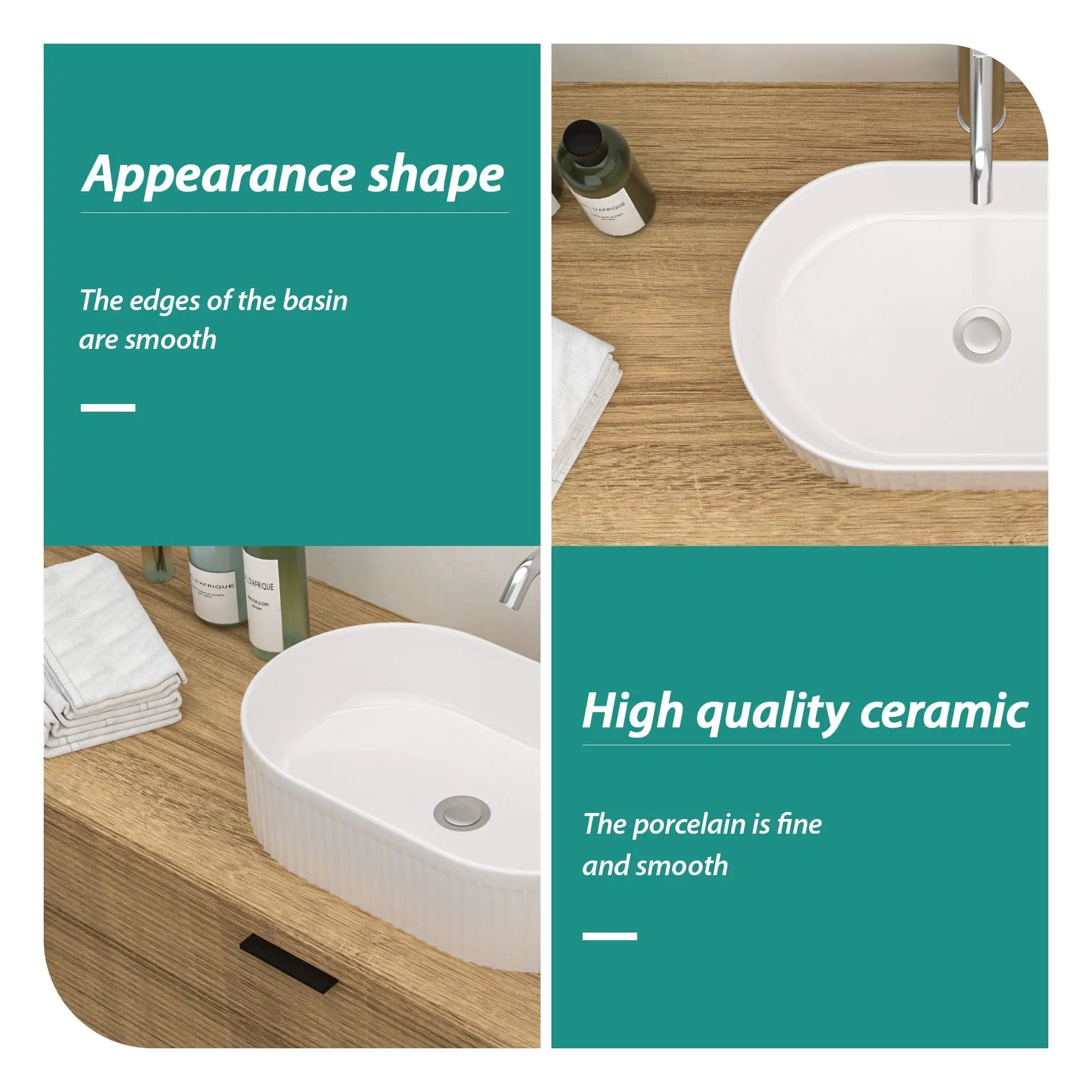 Vessel Oval Bathroom Sink - White by HouseOfZazla