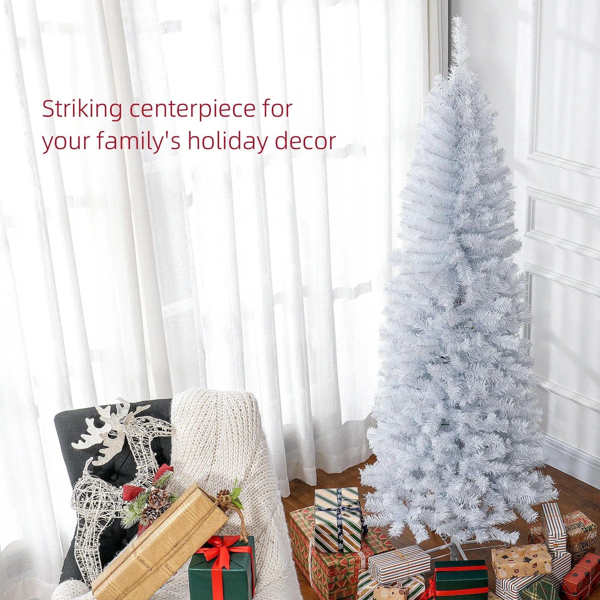 HOMCOM 6ft Pencil Christmas Tree by HouseOfZazla
