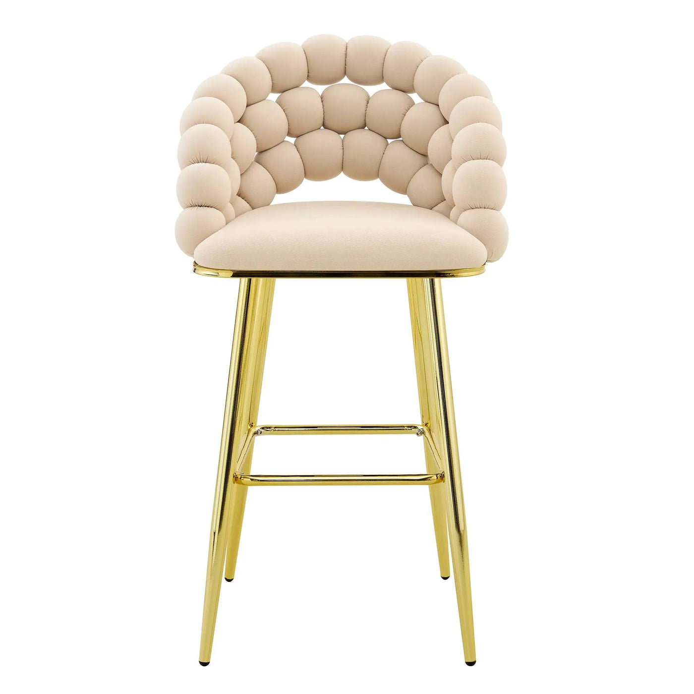 Bubble, Ball Chain Tufted Bar Chairs For Kitchen Island & Home Bar (Set of 2) by HouseOfZazla