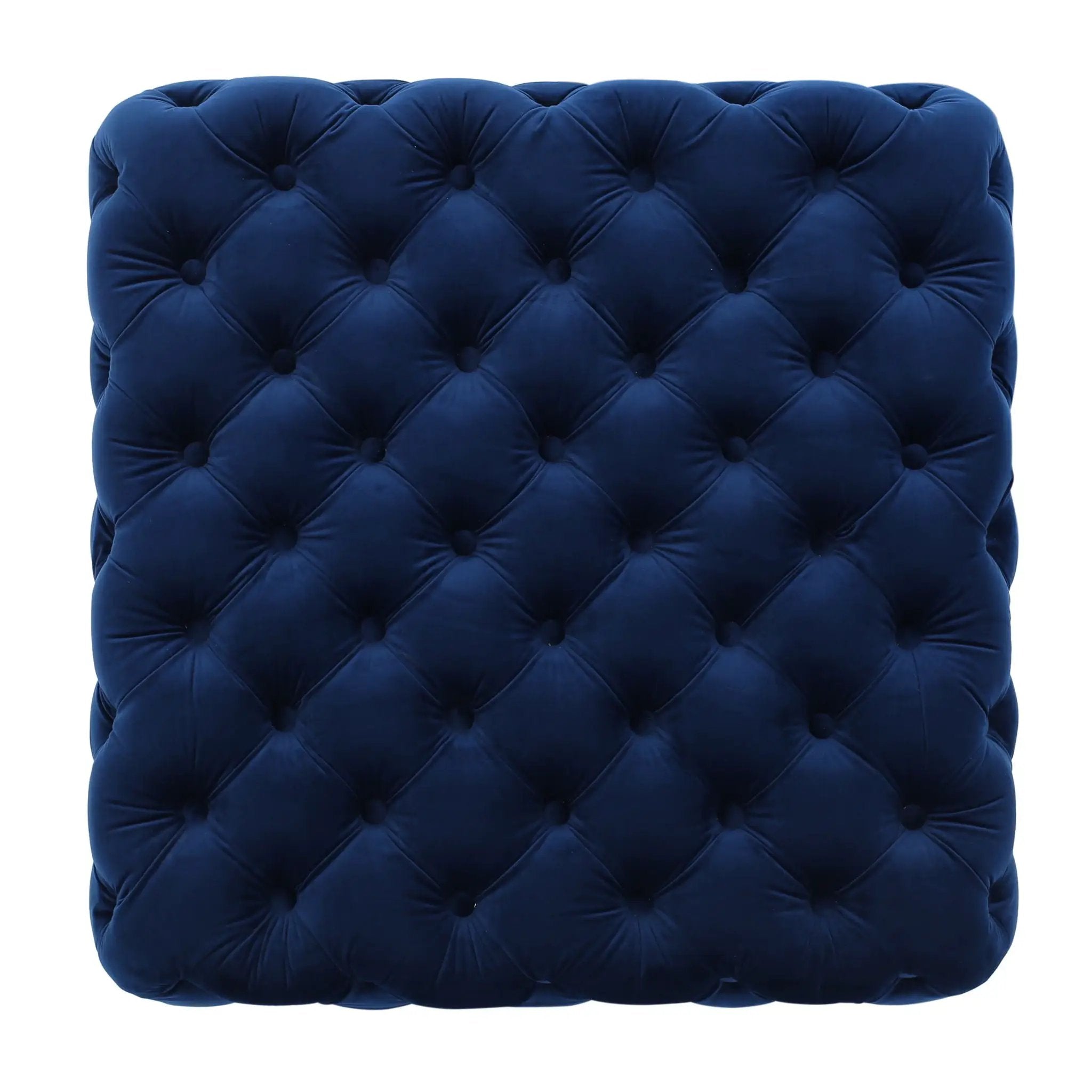 Modern Glam Ottoman with Upholstery and Button Tufted Design by HouseOfZazla