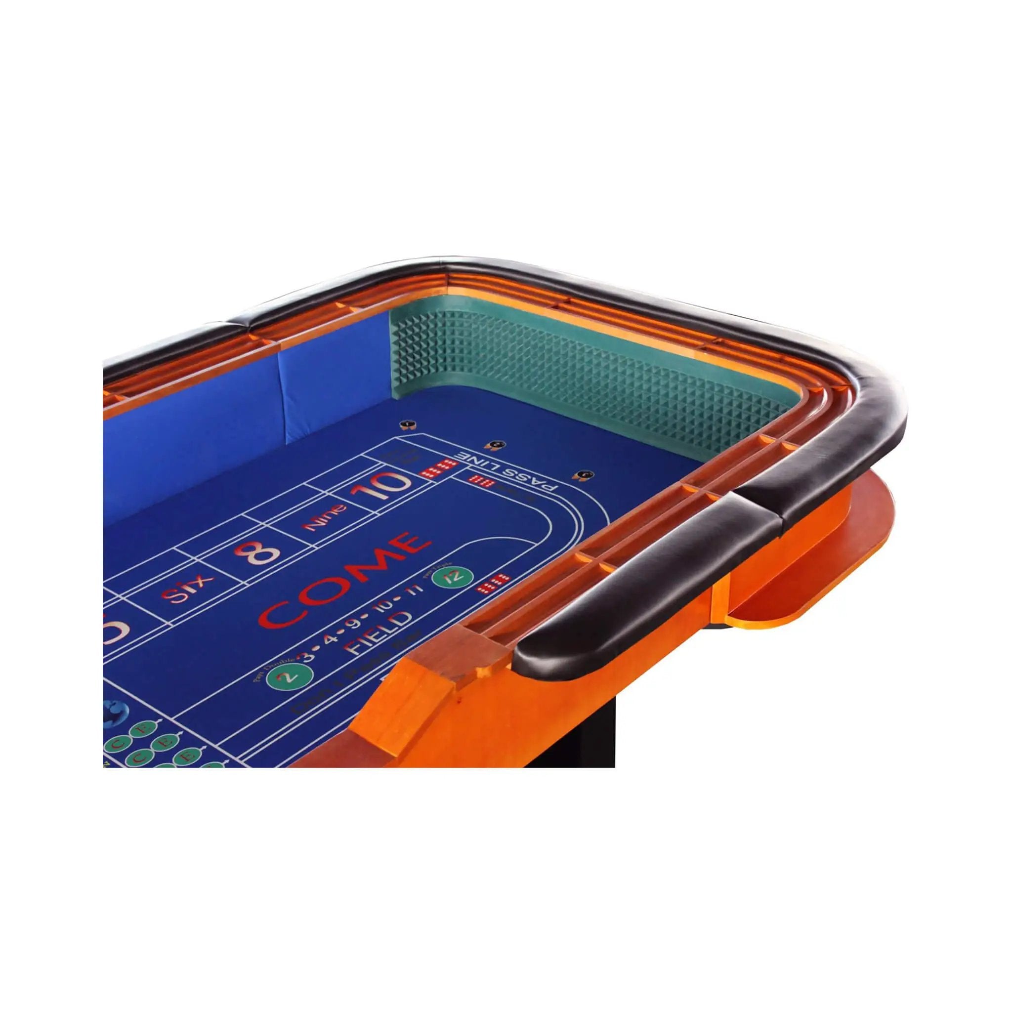 12FT Deluxe Casino Craps Game Table With Full Drink Rail (SAK68021) by SAKSBY WHOLESALE