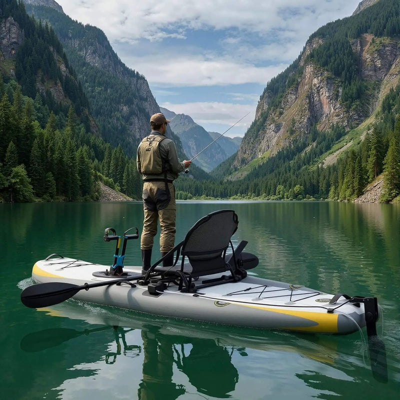 Portable 12FT Lightweight Inflatable PVC Fishing Kayak With Pedal System (SAK64328) by SAKSBY WHOLESALE