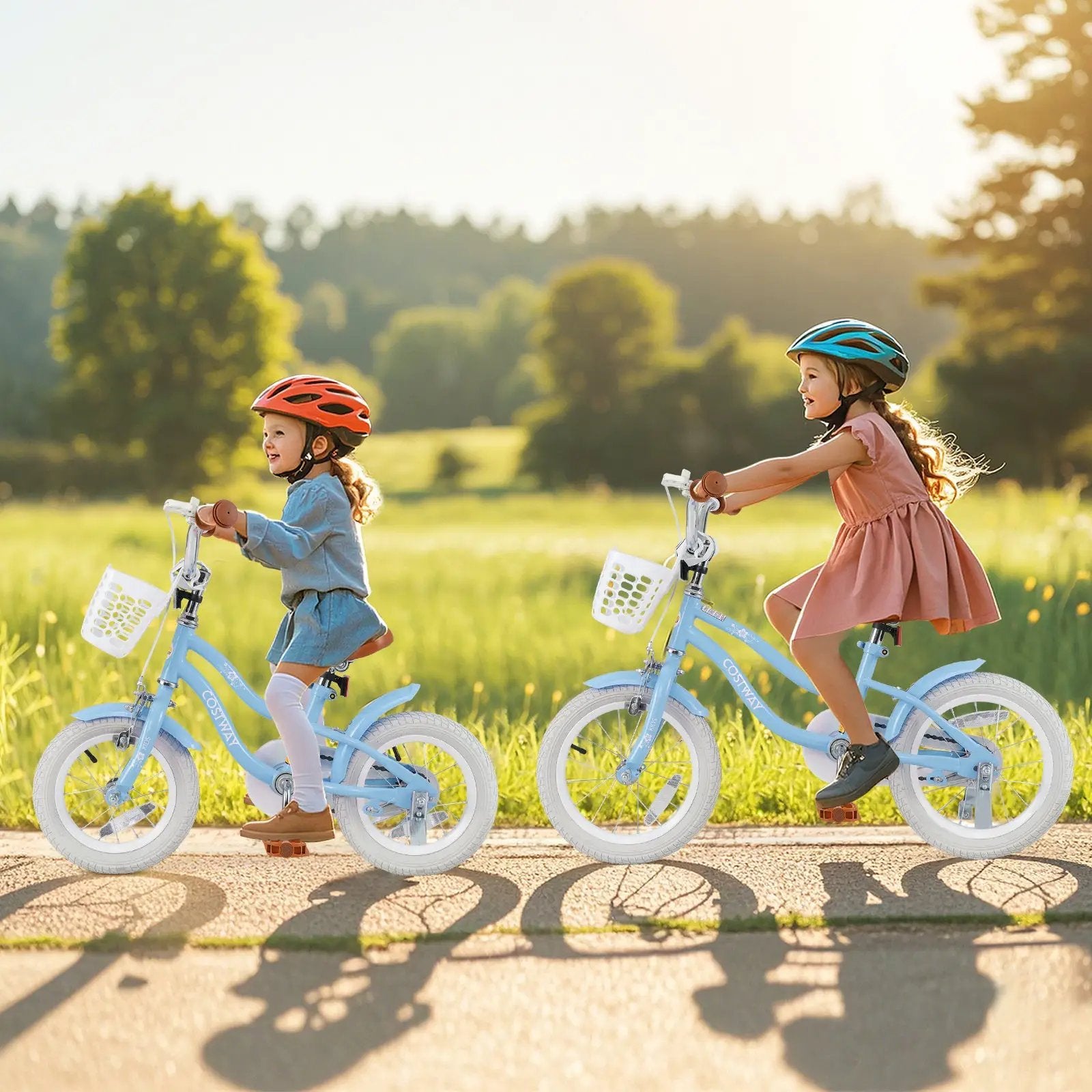 14 Inch Kids Bike with Adjustable Handlebar and Seat for 3-5 Year Old by DirectDeals