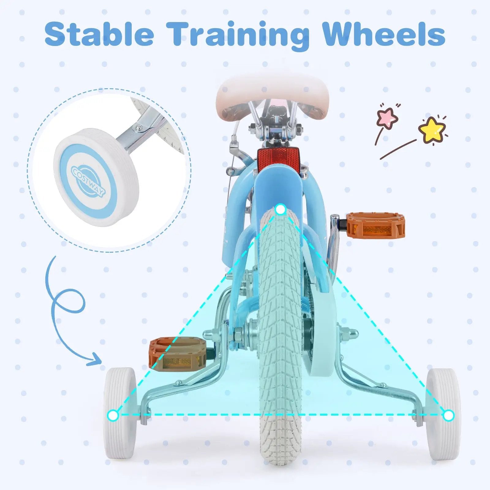 14 Inch Kids Bike with Adjustable Handlebar and Seat for 3-5 Year Old by DirectDeals