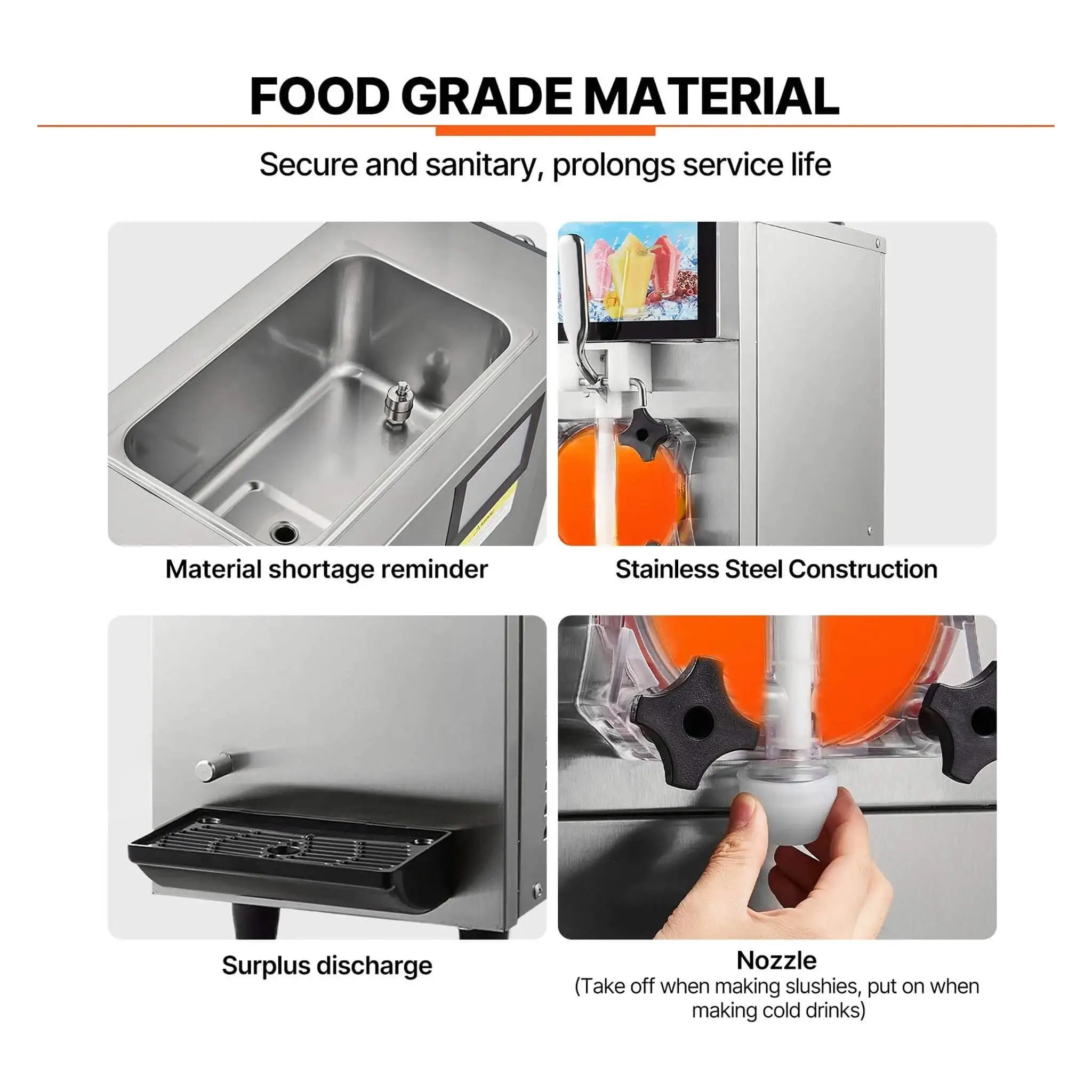 12L Commercial Single Tank Stainless Steel Slushy Machine With Touchscreen (SAK35871) by SAKSBY WHOLESALE