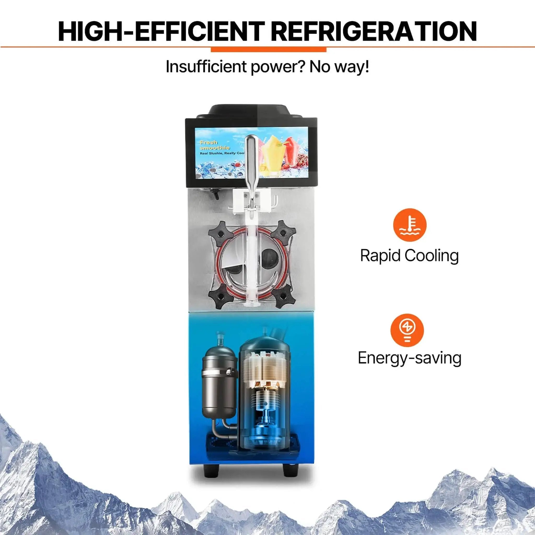 12L Commercial Single Tank Stainless Steel Slushy Machine With Touchscreen (SAK35871) by SAKSBY WHOLESALE