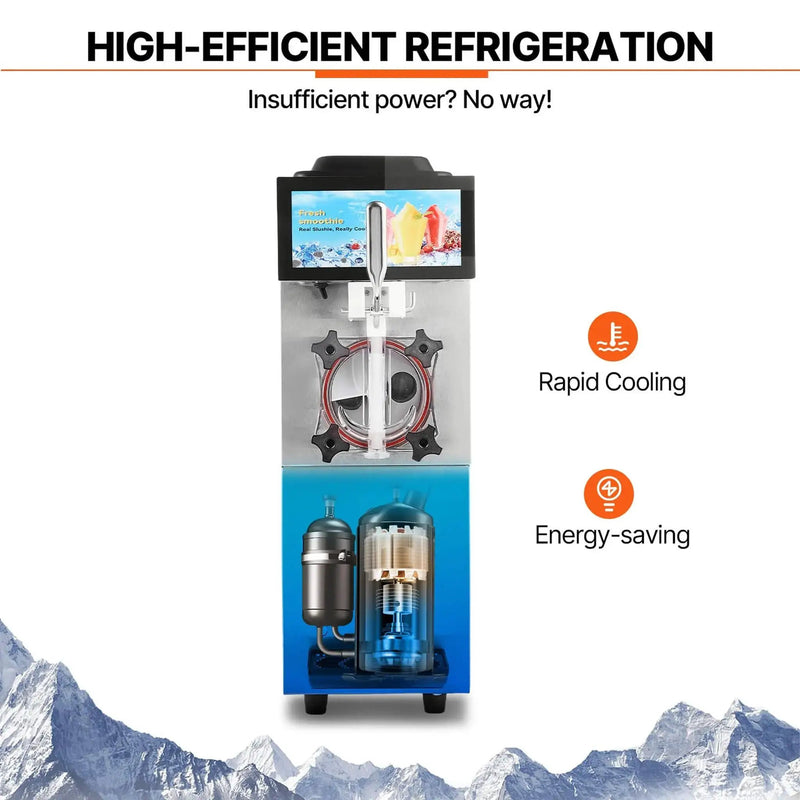 12L Commercial Single Tank Stainless Steel Slushy Machine With Touchscreen (SAK35871) by SAKSBY WHOLESALE