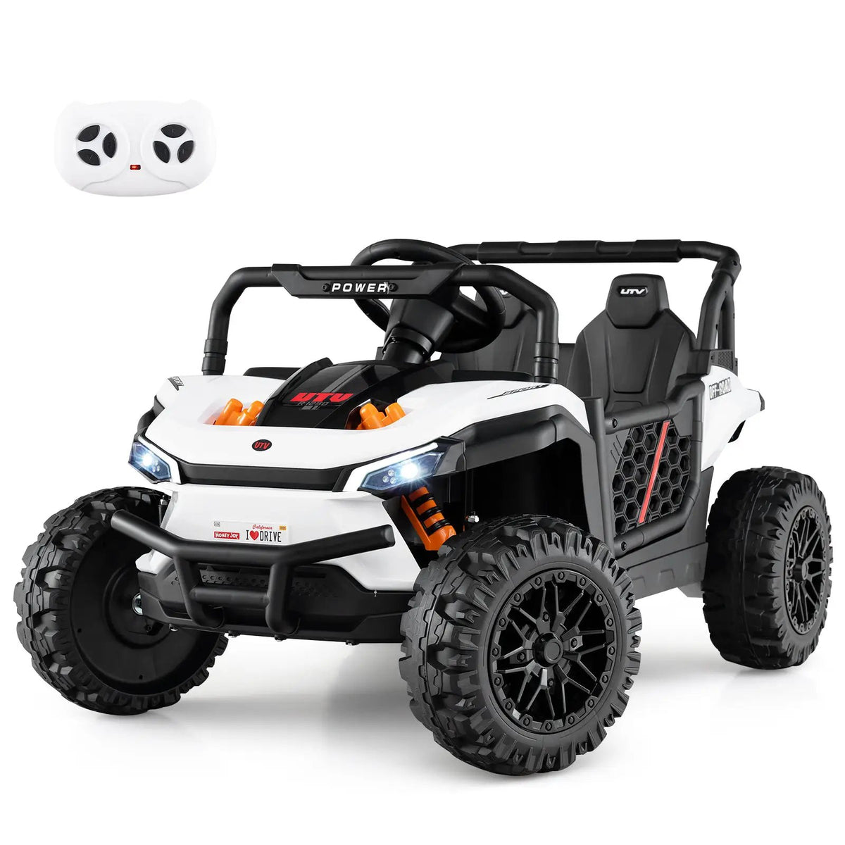 12V Kids Ride on Truck Off-Road UTV with Parental Remote and Lights by DirectDeals