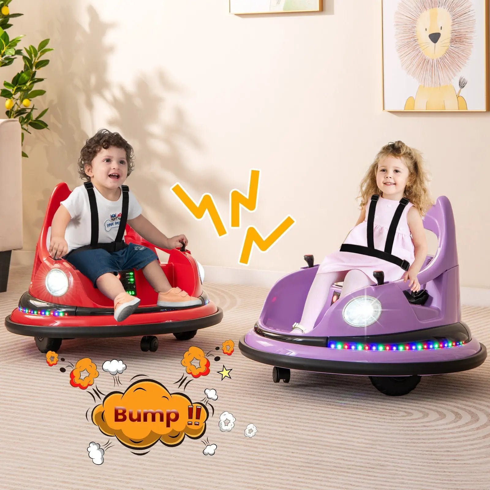 12V Kids Ride On Bumper Car with Remote Control and Dual Joysticks by DirectDeals