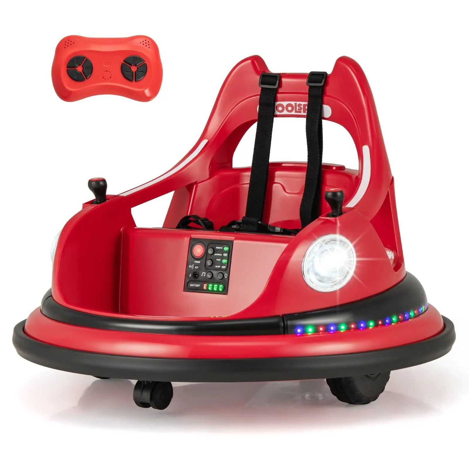 12V Kids Ride On Bumper Car with Remote Control and Dual Joysticks by DirectDeals