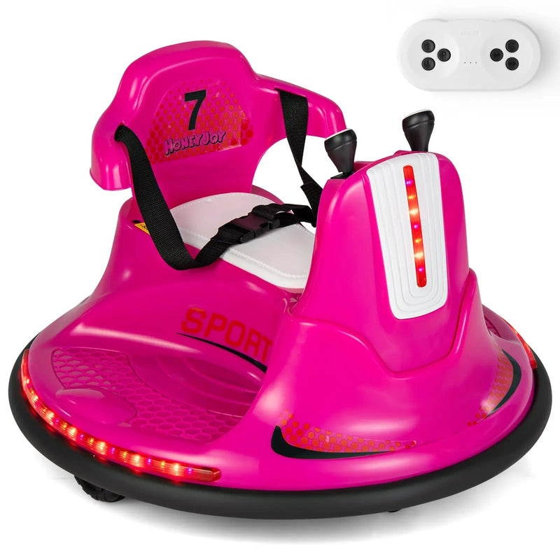 12V Kids Ride On Bumper Car with Remote Control Lights and Music by DirectDeals