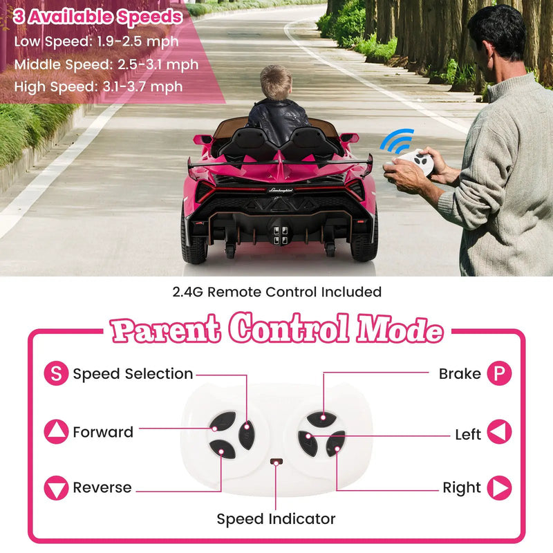 12V Licensed Lamborghini 4WD Kids Ride-on Sports Car with 2.4G Remote by DirectDeals