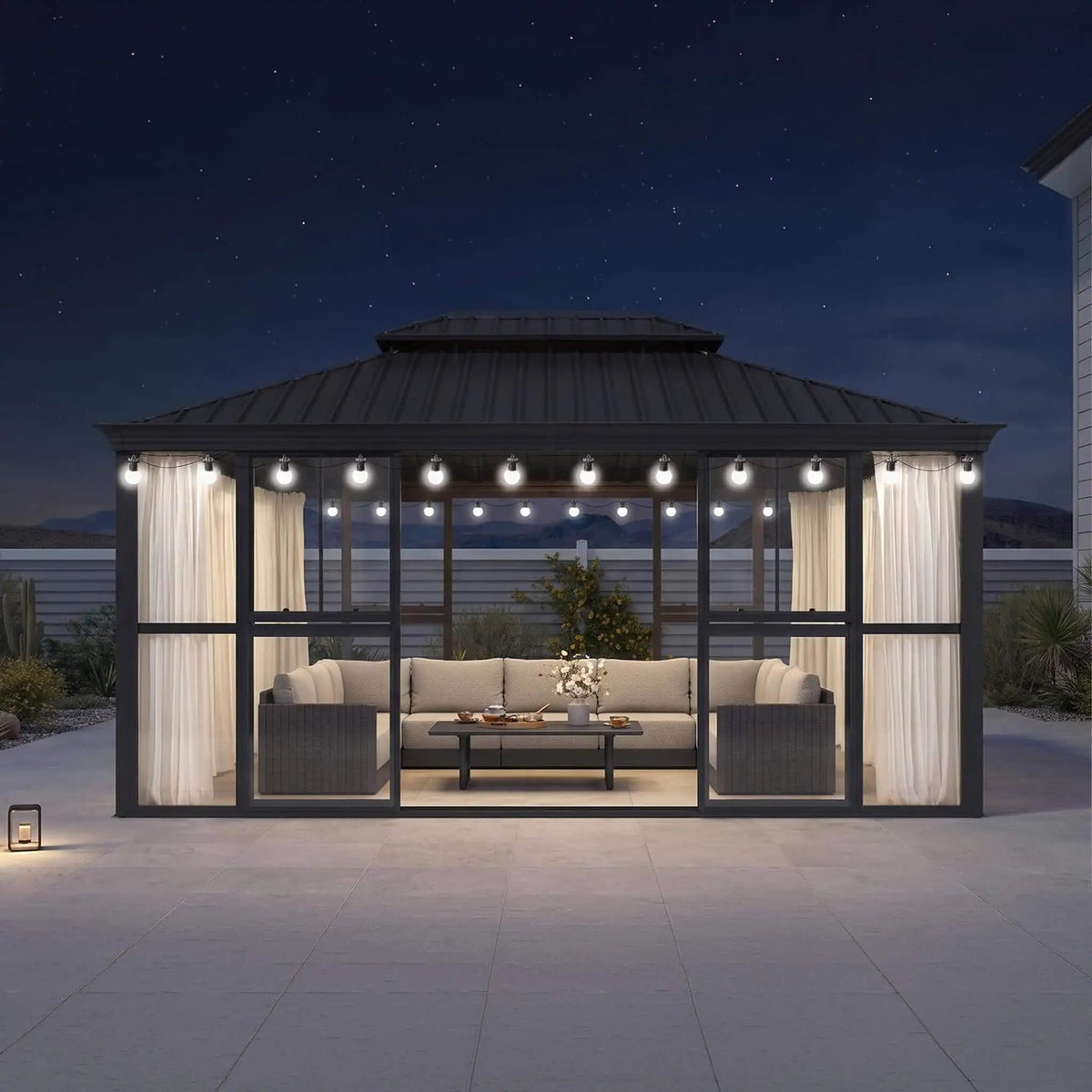 [12X16FT] Vue Extra-Large Luxury Panoramic Solarium With Windows And Sliding Doors (SAK71853) by SAKSBY WHOLESALE