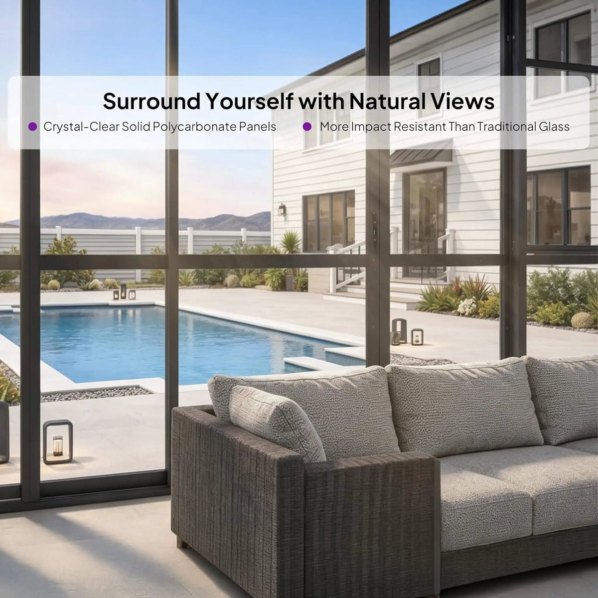 [12X16FT] Vue Extra-Large Luxury Panoramic Solarium With Windows And Sliding Doors (SAK71853) by SAKSBY WHOLESALE