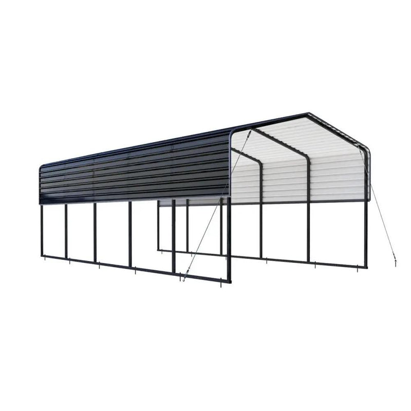 12'x30' Metal Carport with Corrugated Roof by Chery Industrial