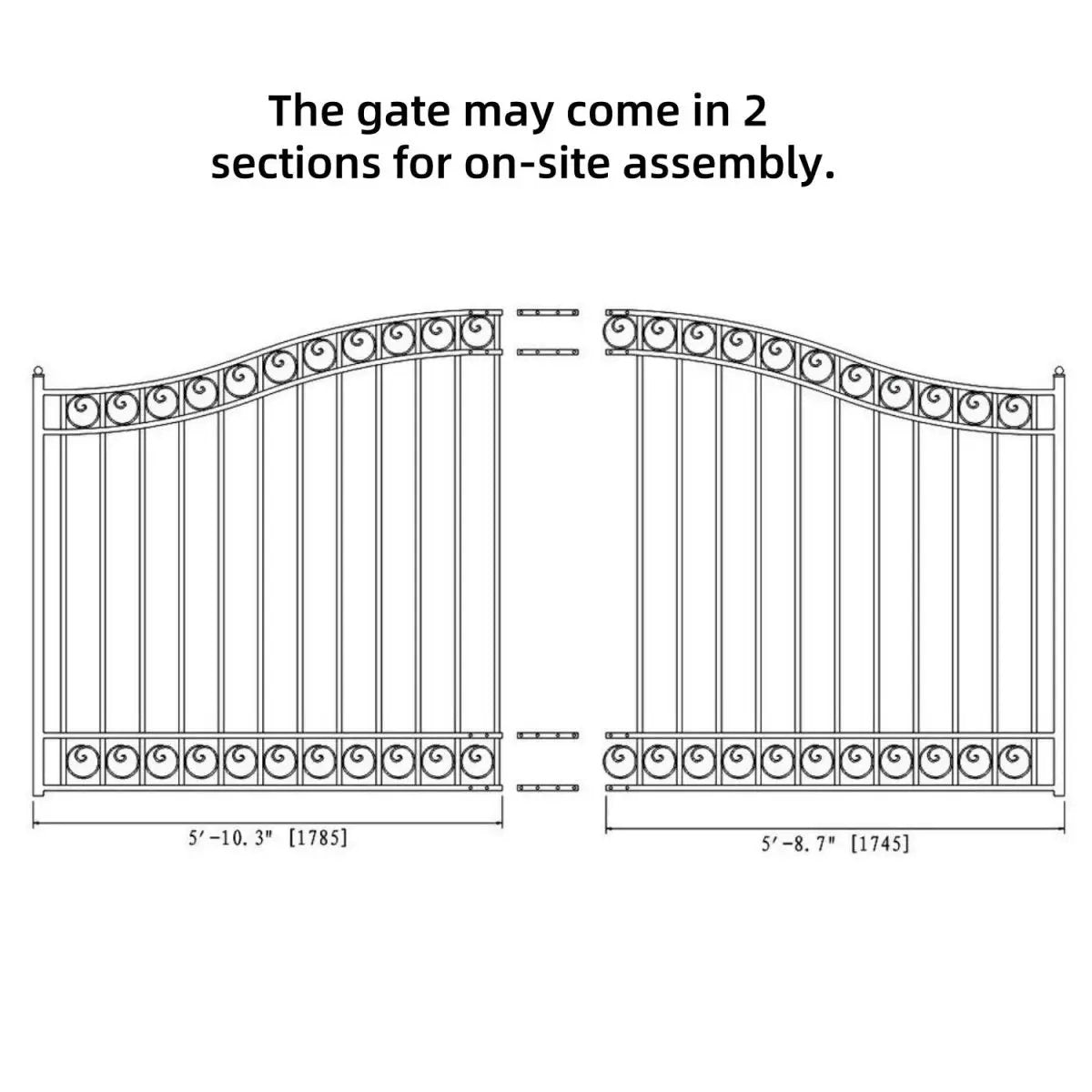 12x6 ft Steel Sliding Driveway Gate by Chery Industrial