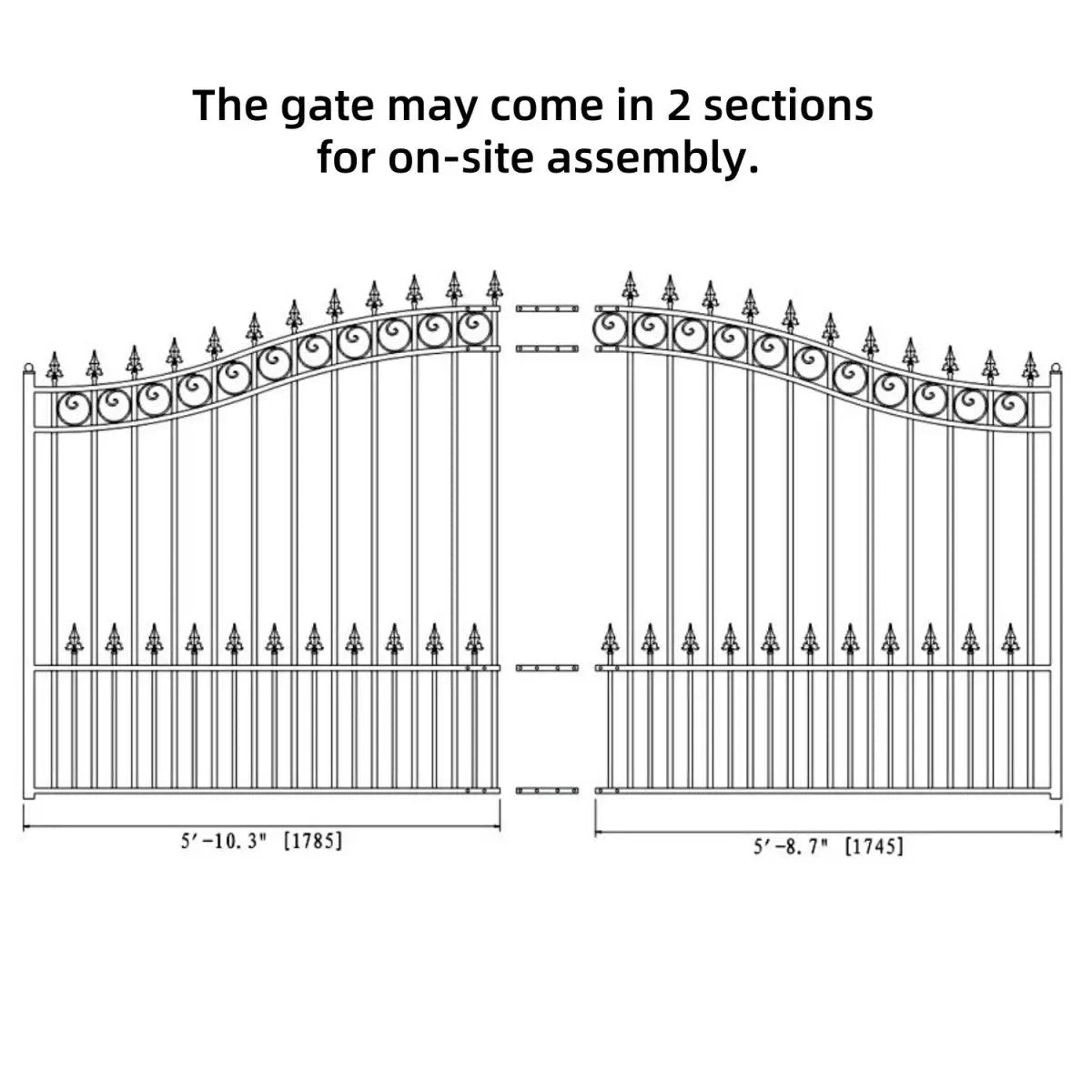 12x6 ft Steel Sliding Driveway Gate by Chery Industrial