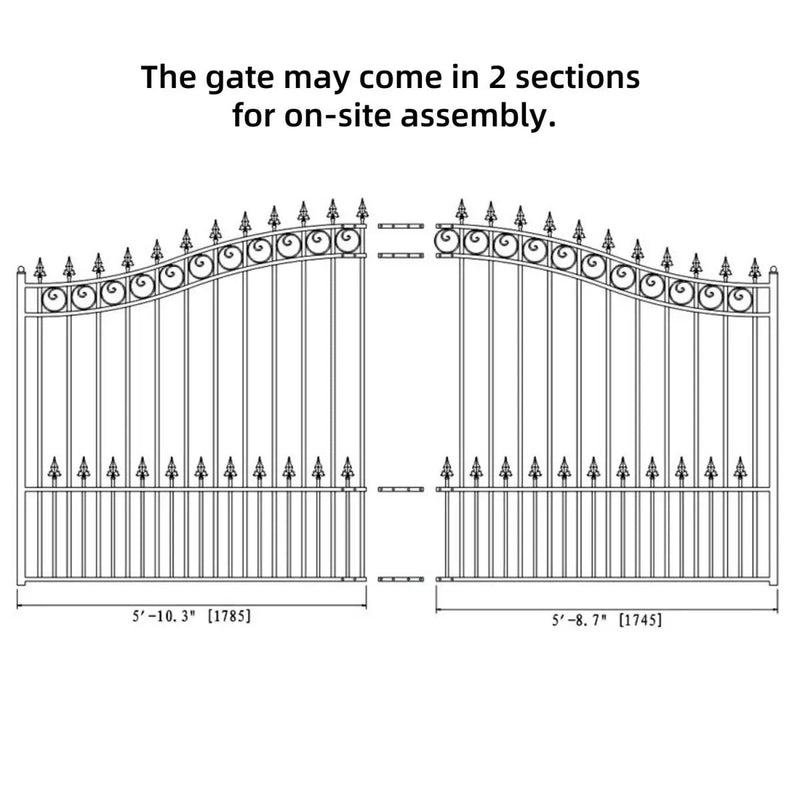 12x6 ft Steel Sliding Driveway Gate by Chery Industrial