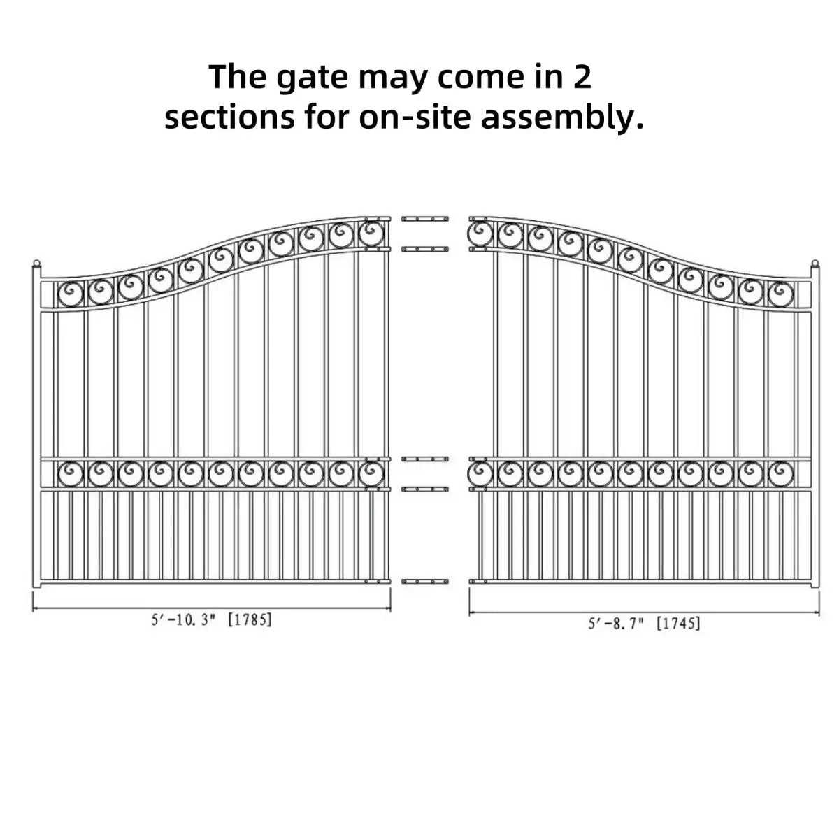 12x6 ft Steel Sliding Driveway Gate by Chery Industrial