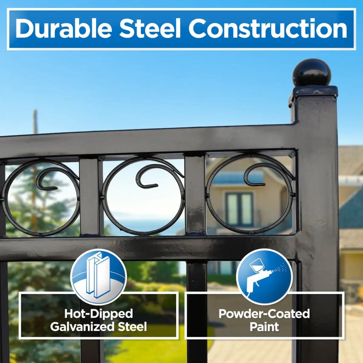 14x6 ft Steel Sliding Driveway Gate by Chery Industrial