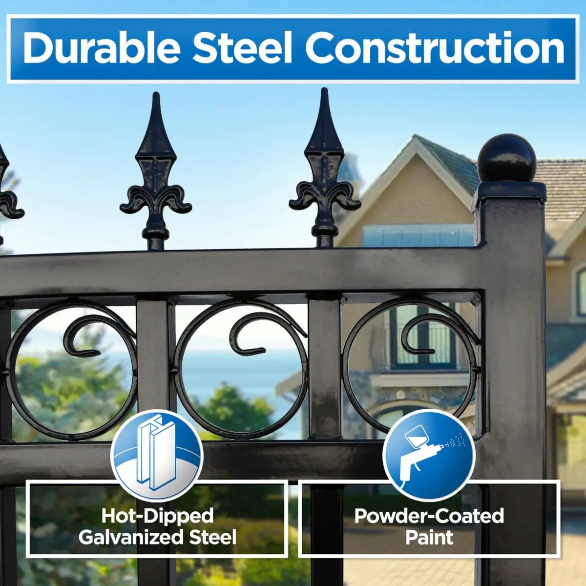 12x6 ft Steel Sliding Driveway Gate by Chery Industrial