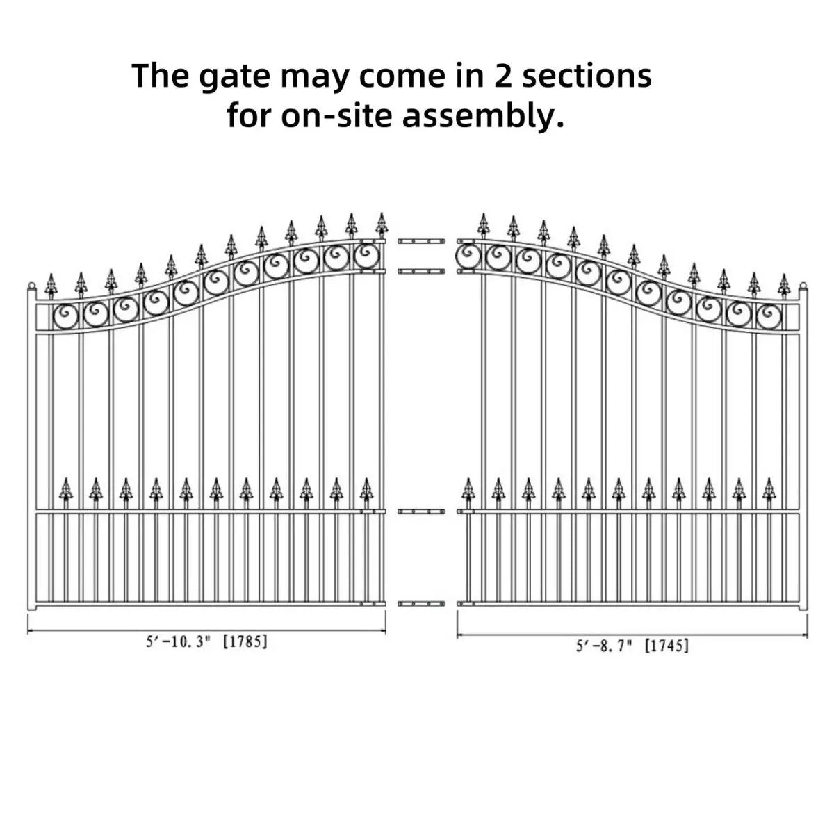 12x6 ft Steel Sliding Driveway Gate by Chery Industrial