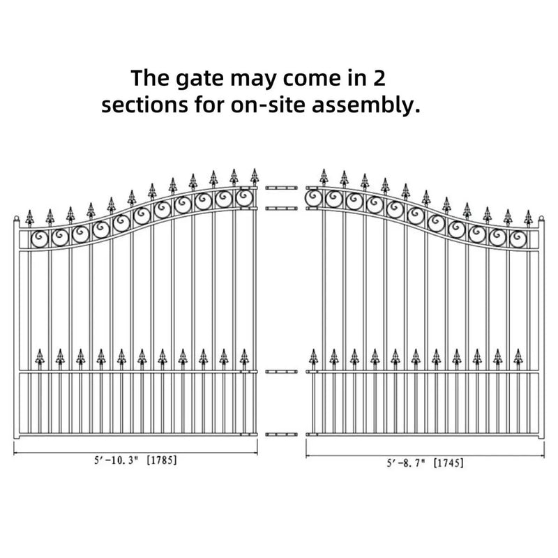 12x6 ft Steel Sliding Driveway Gate by Chery Industrial