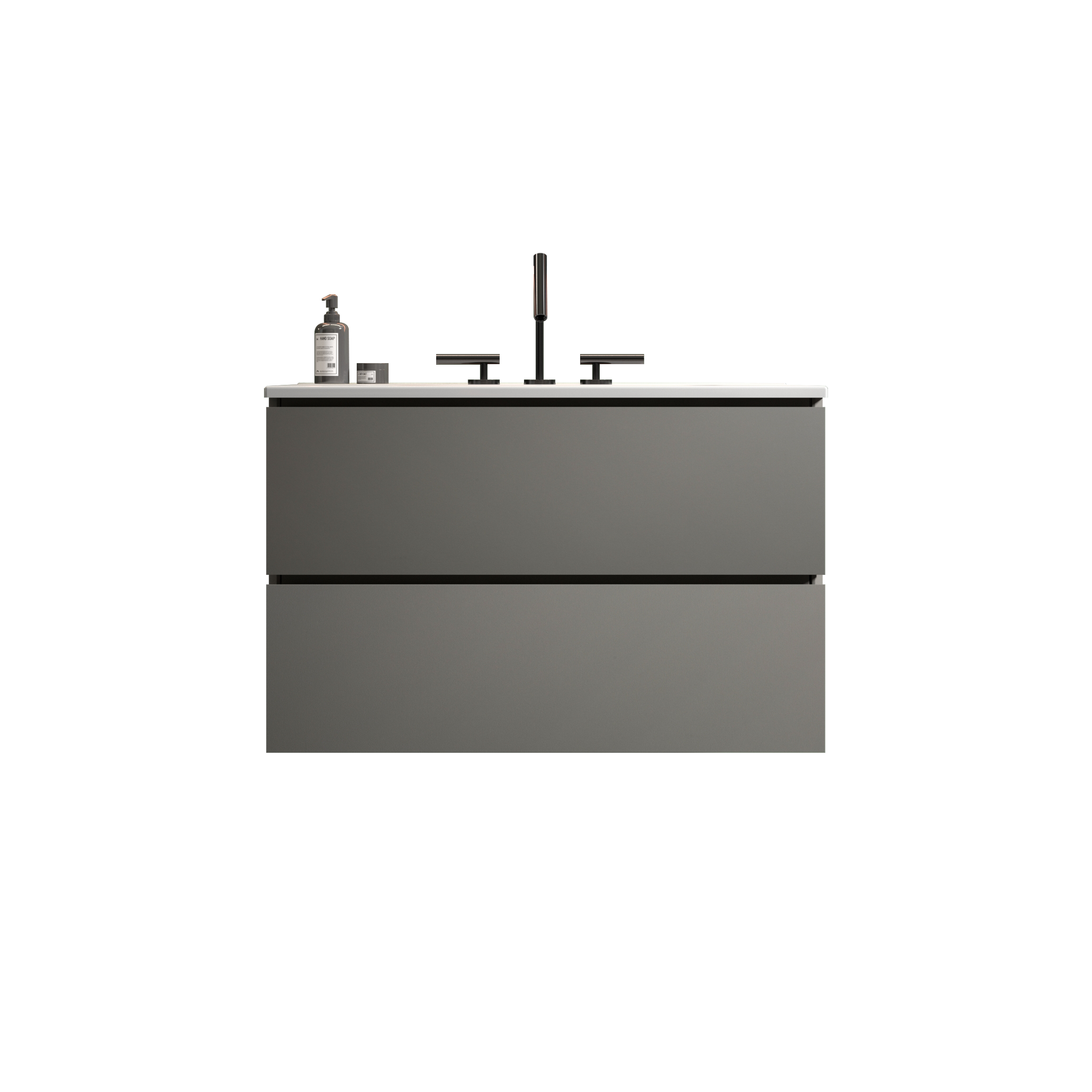 TIA 30" Wall Mount Space Grey Bathroom Vanity by HouseOfZazla