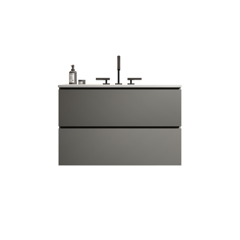 TIA 30" Wall Mount Space Grey Bathroom Vanity by HouseOfZazla